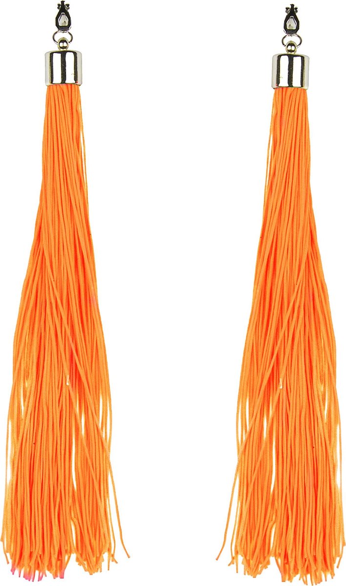 PARTYPRO - Oranje oorbellen voor volwassenen - Accessoires > Sieraden